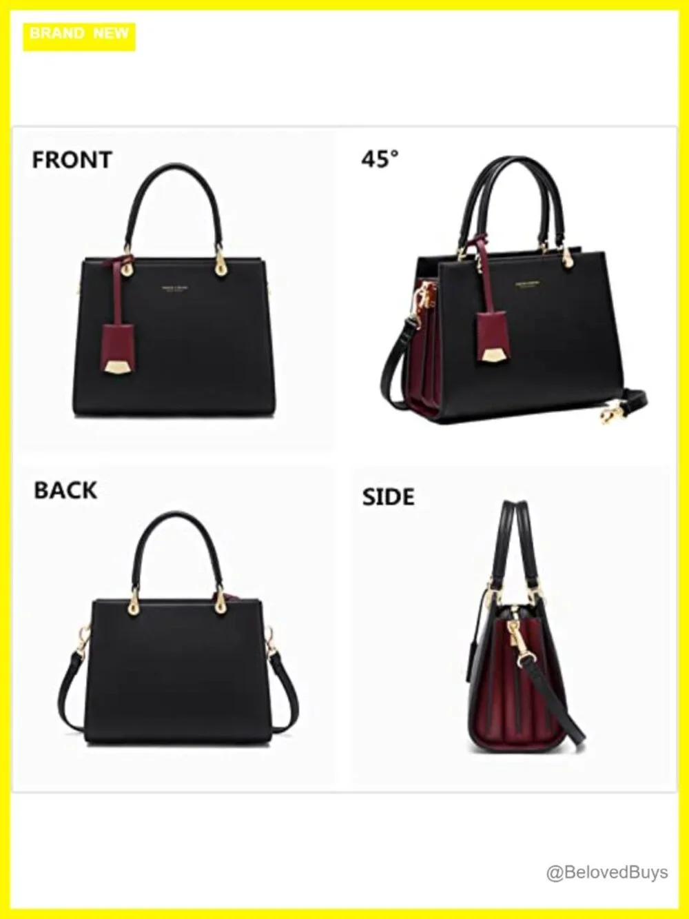 Genuine Leather Satchel Tote Bag for Women Work Travel